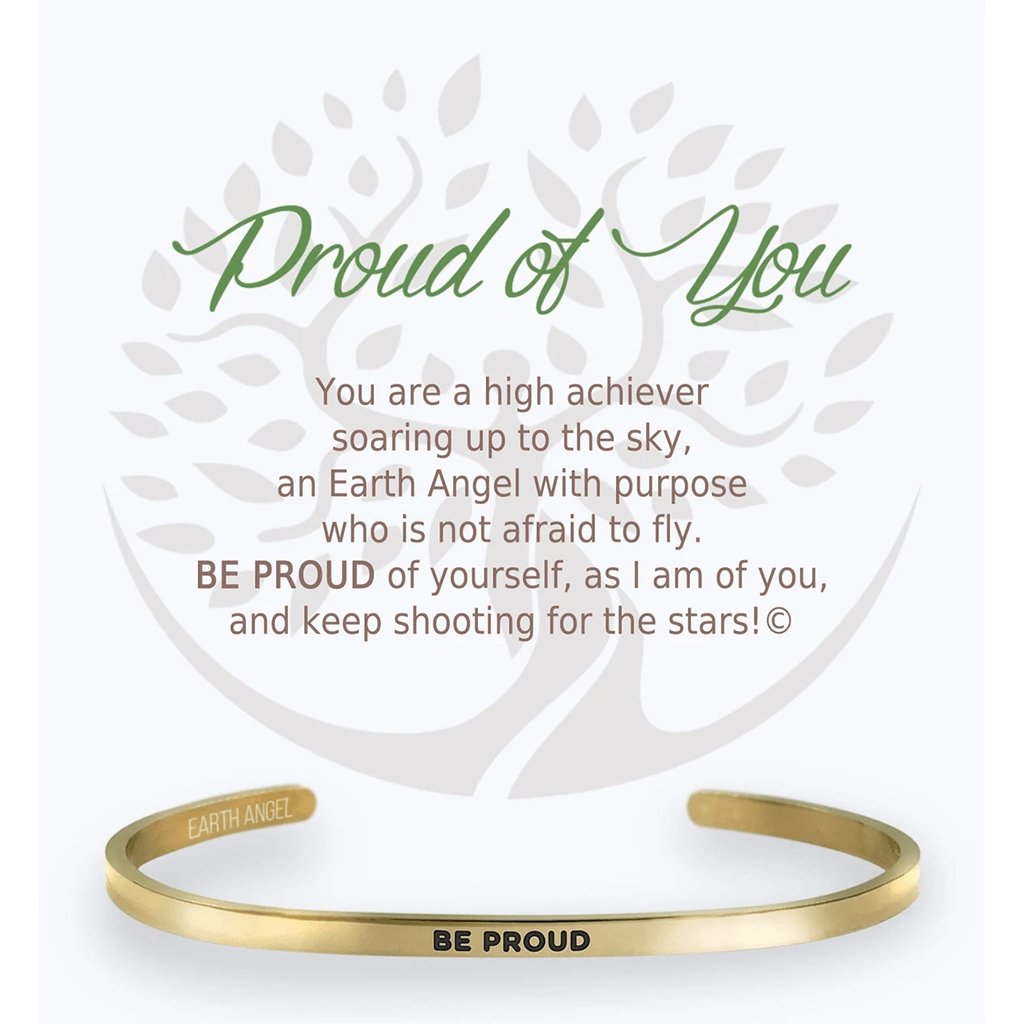 Earth Angel  Proud of You Cuff Bracelet in Gold