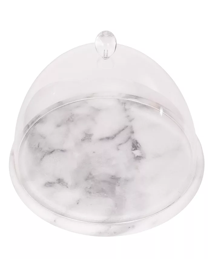 Artifacts Trading Company Marble Plate with Acrylic Dome 11 x 7.8