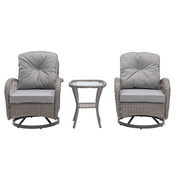 3pcs Outdoor Furniture Modern Wicker set - Overstock - 37795609