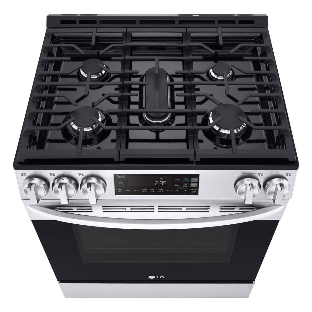 LG 30 in. Slide-In Gas Range with 5-Elements in Stainless Steel LSGL5831F