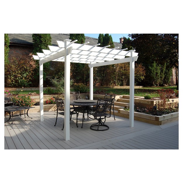 Kingston Vinyl Pergola White Dura trel