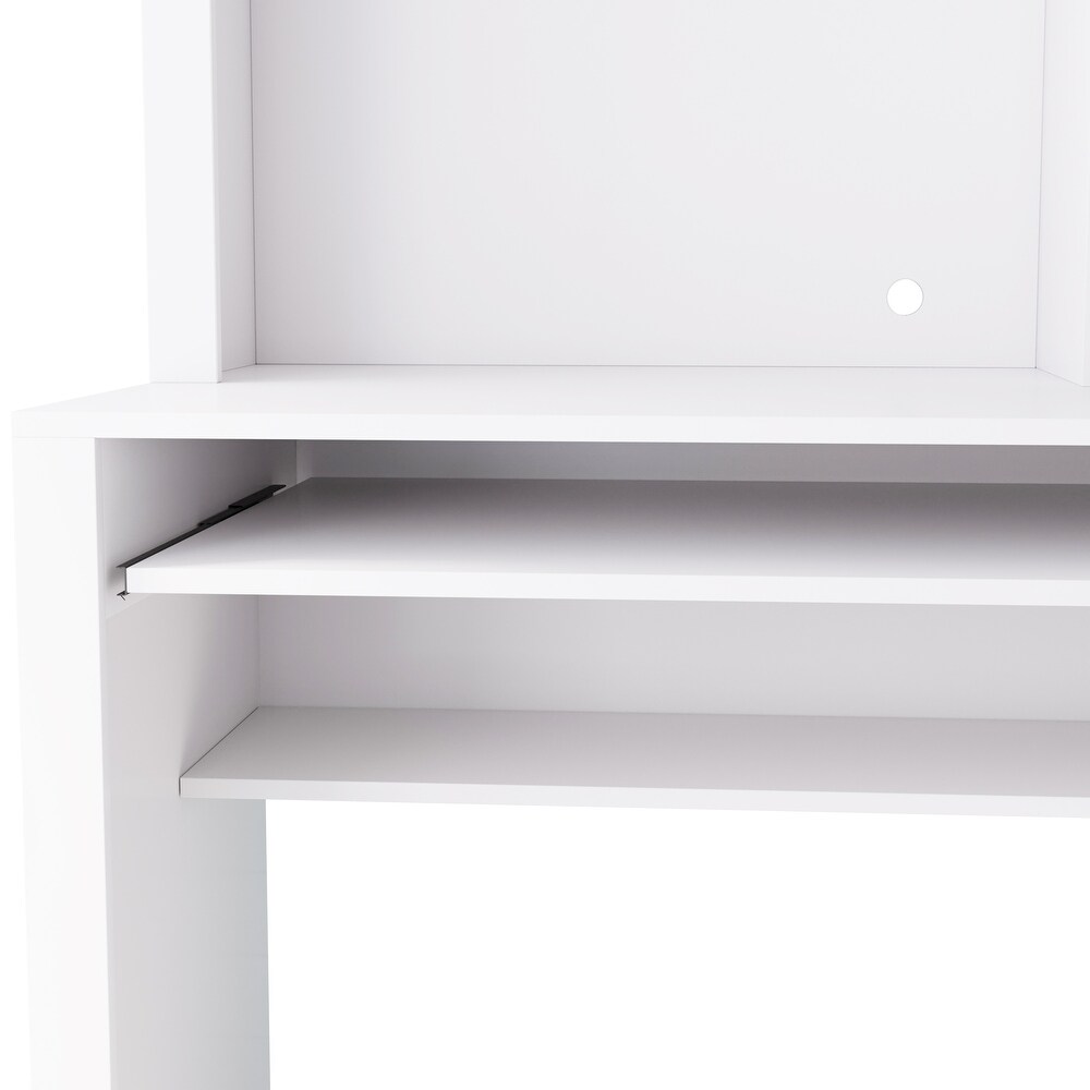 Home Office Wood Computer Desk with Hutch