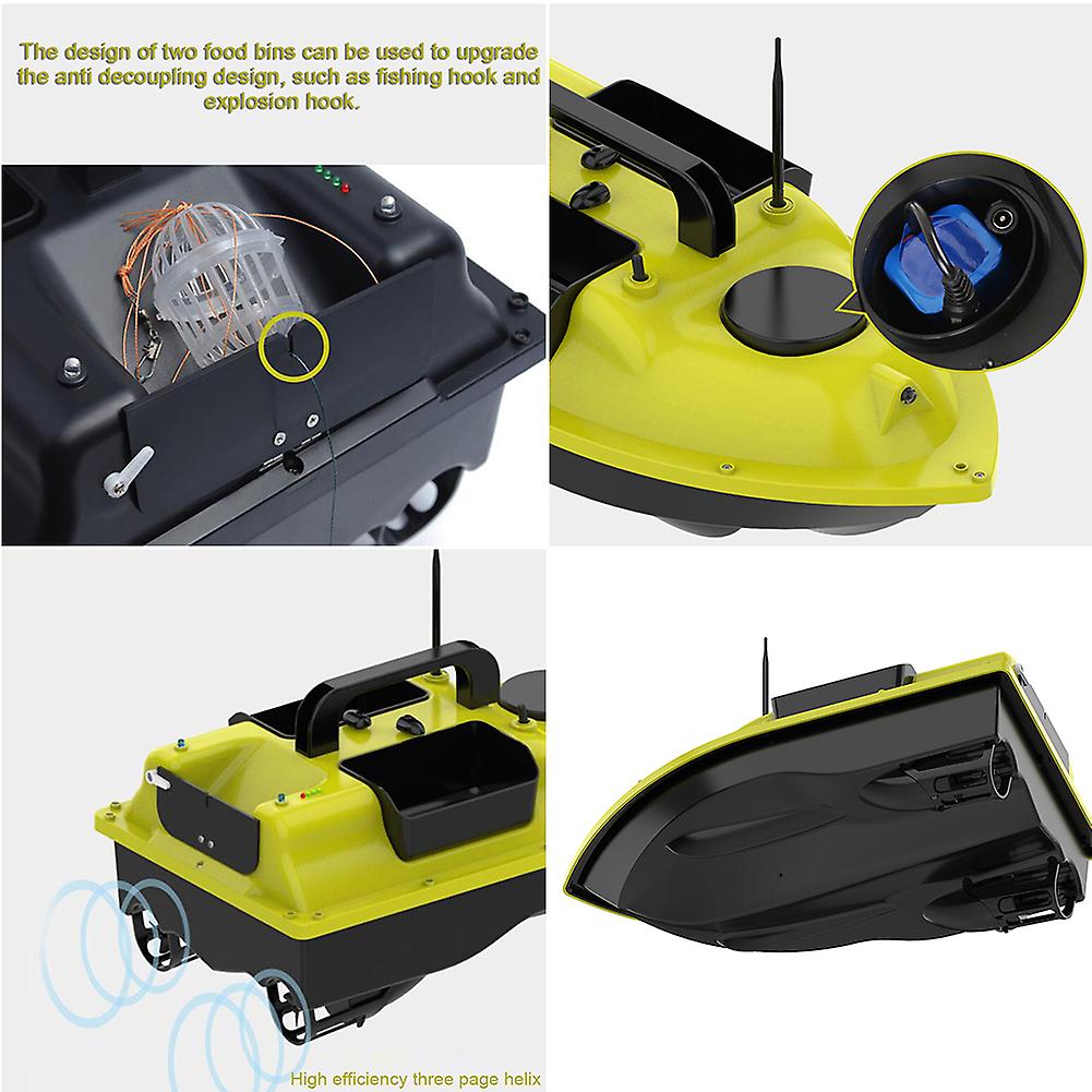 Fishing Bait Boat Smart Fishing Bait Rc Boat With Two Independent Bait Tanks Remote Control Distance 500m Dual Motors 5200mah Battery Single-handed Re