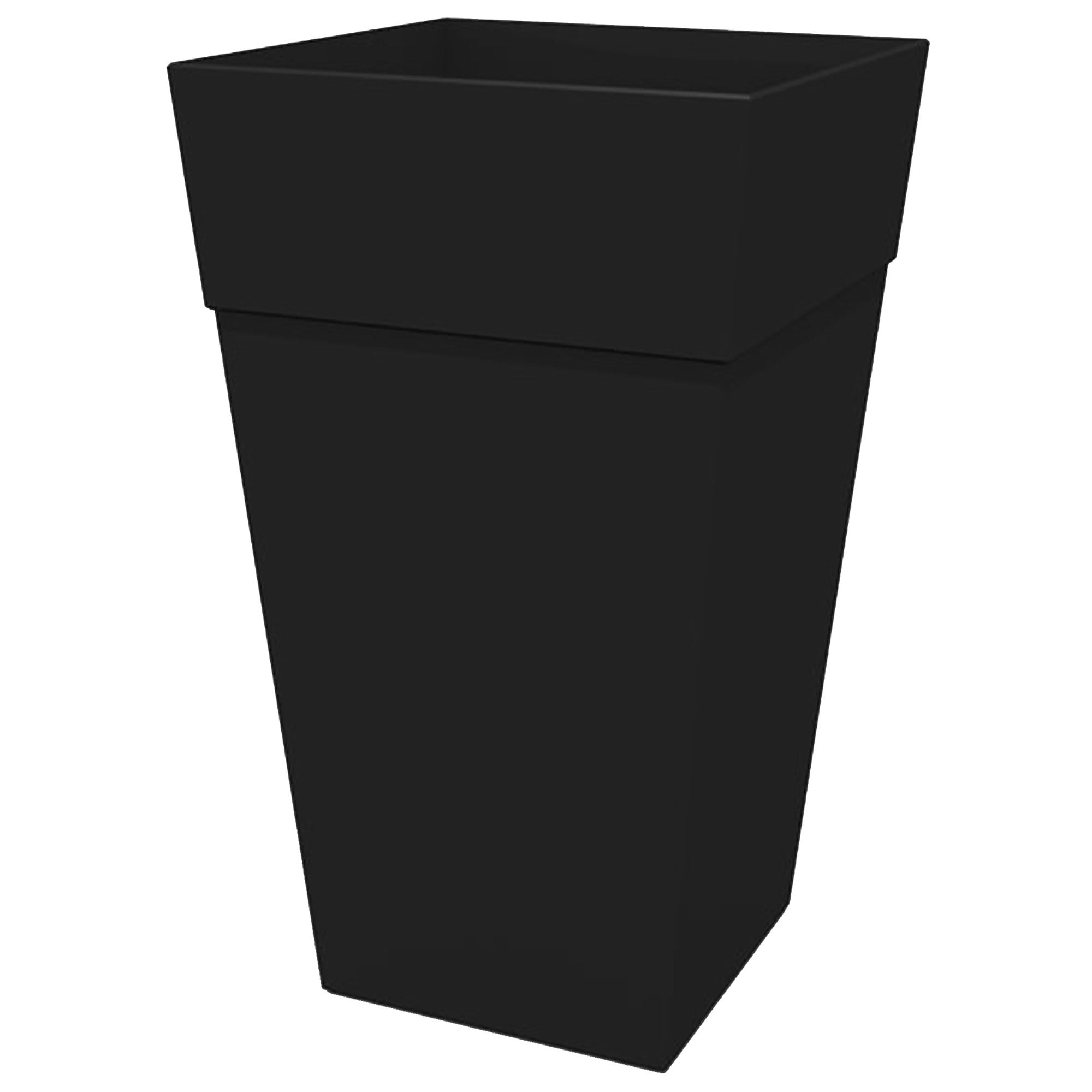 Bloem Finley Tall Tapered Square Planter 25" Black