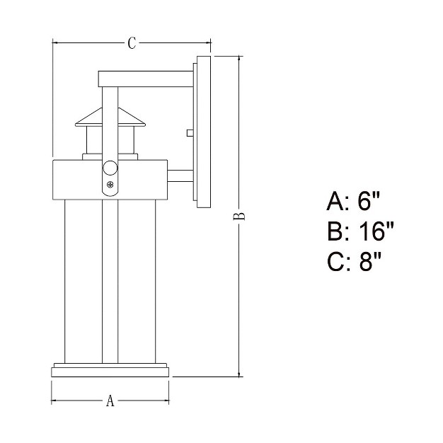 Vaxcel Cumberland 1 Light Wall Light Rust Iron