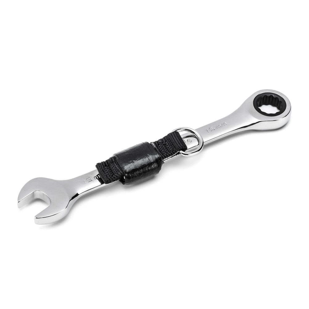 GEARWRENCH 15mm 12 Point Tether Ready Ratcheting Combination Wrench 9115DTH from GEARWRENCH