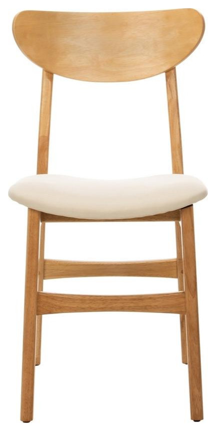 Massell Retro Dining Chair  Set of 2  Natural/White   Midcentury   Dining Chairs   by Rustic Home Furniture Deco  Houzz