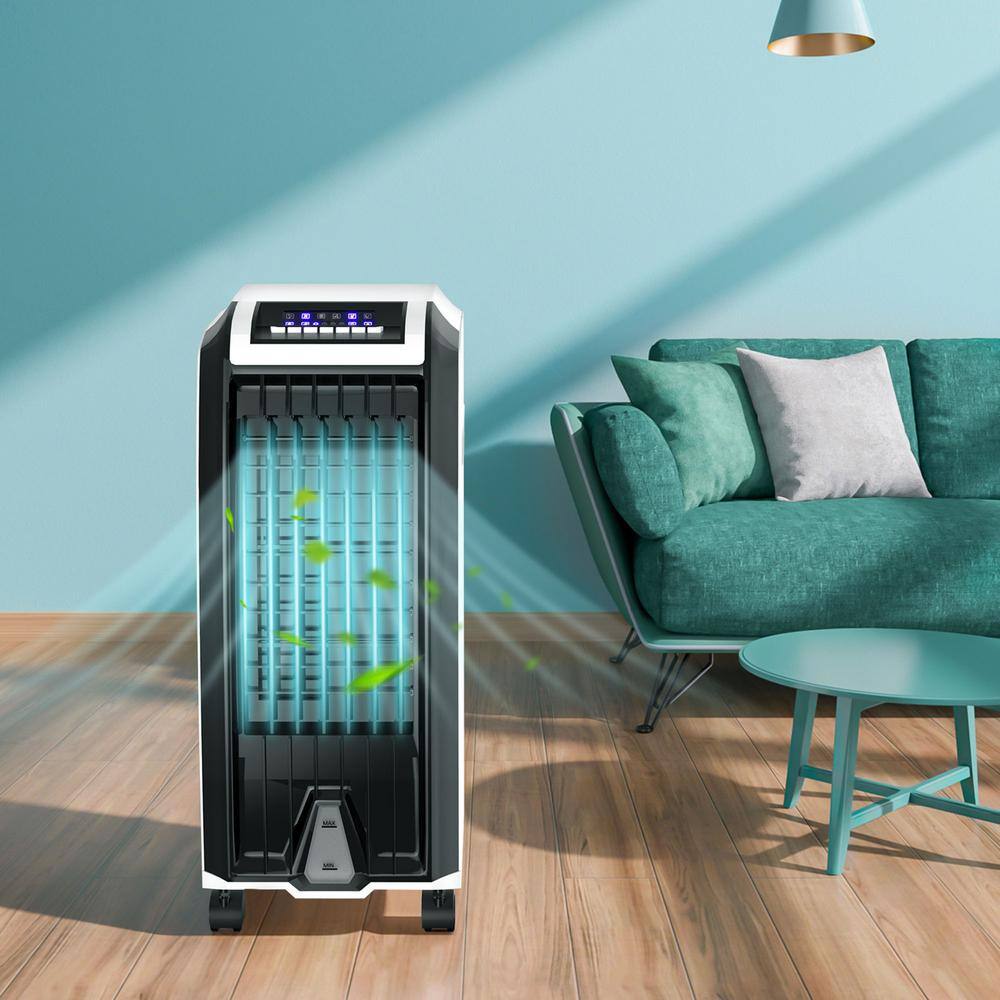 Gymax Portable Air Conditioner Air Evaporative Cooler Fan with Remote Control Casters Home Office GYMHD0097