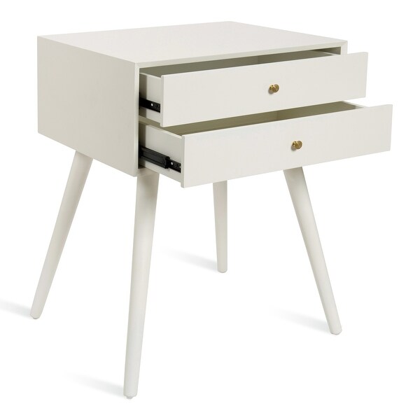 Kate and Laurel Finco Nightstand Side Table with 2 Drawers