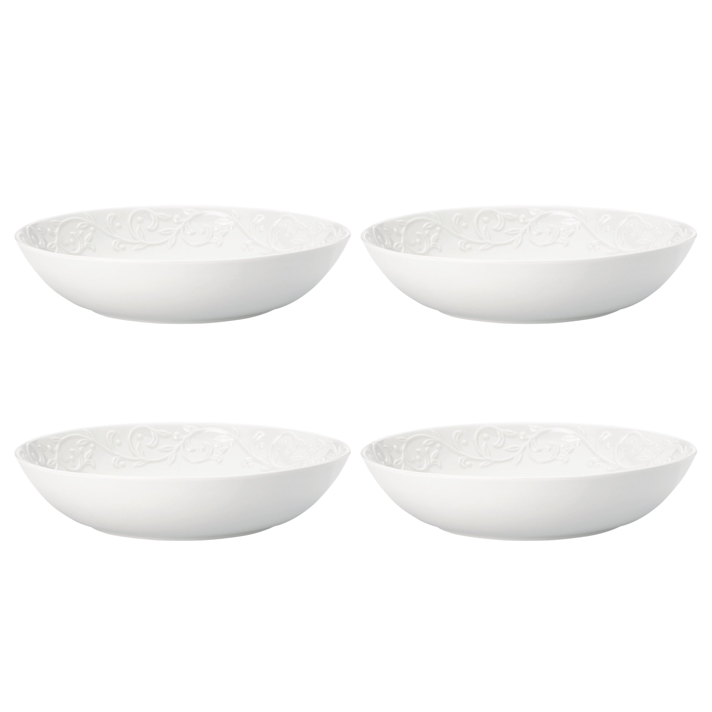 Opal Innocence Carved Pasta Bowls, Set of 4