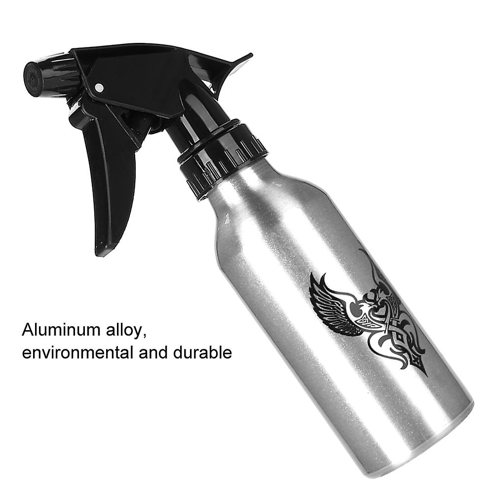 Professional Aluminum Alloy Tattoo Spray Bottle Green Algae Tattoo Cleaning Squirt(silvery)