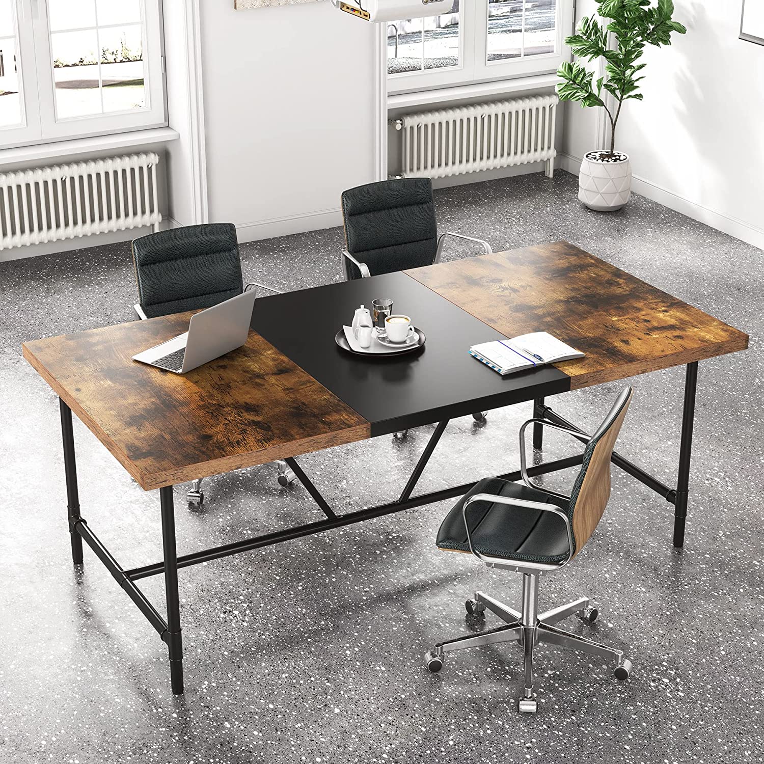 6FT Conference Table, 70.8 x 35.4 inch Meeting Table Computer Desk