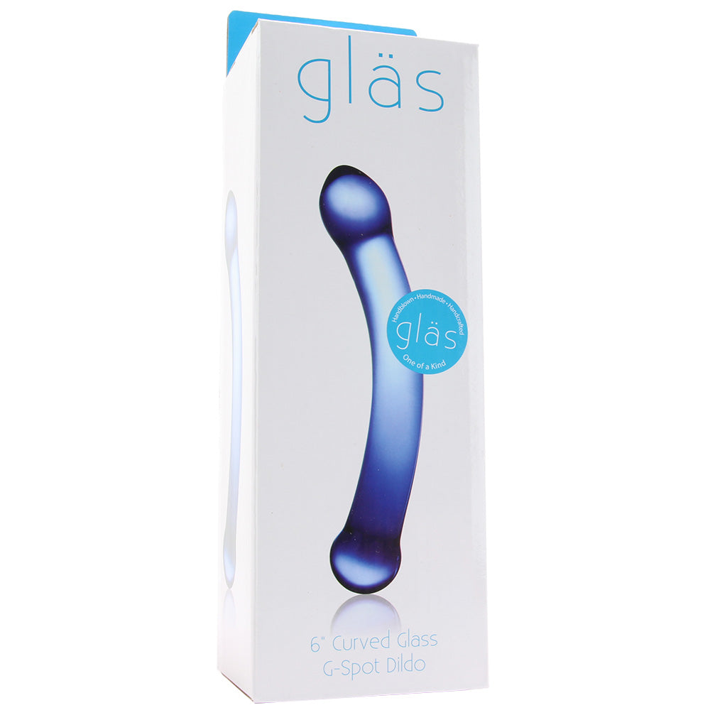 6 Inch Curved G-Spot Glass Dildo