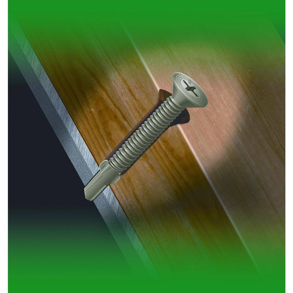 Teks #12 x 2-34 in. Plymetal Zinc-Plated Steel Flat-Head Phillips Self-Tapping Screws with Wings (200-Pack) 21386