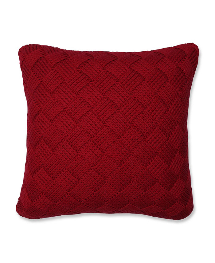 Pillow Perfect Basket Weave Throw Pillow， 18