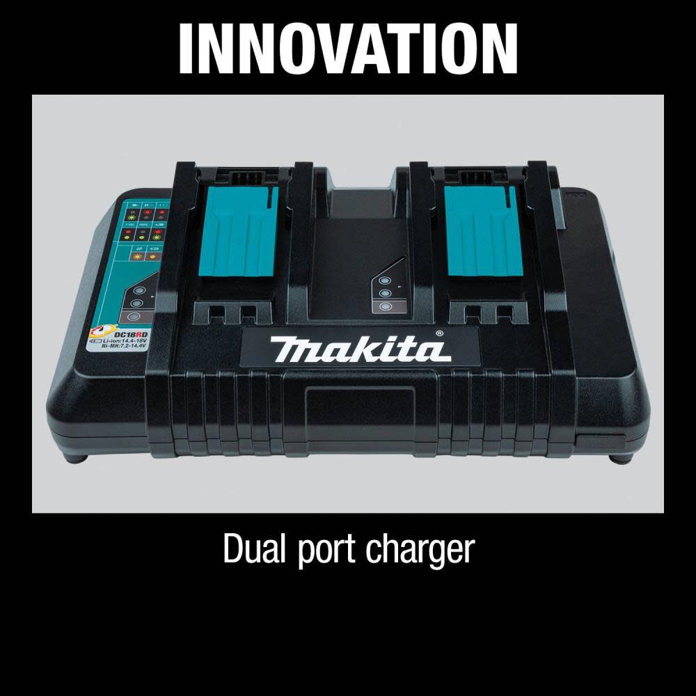 Makita 18V Lithium Ion Dual Port Charger DC18RD from Makita