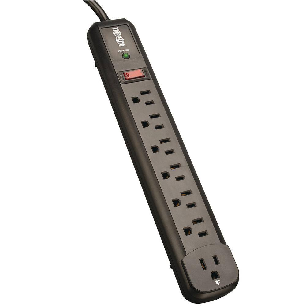 Tripp Lite Protect It 4 ft. Cord with 7-Outlet Strip Surge Protector TLP74RB