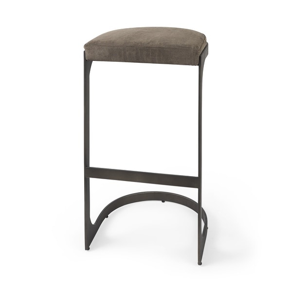 Leather C Shape Metal Bar Stool - 18