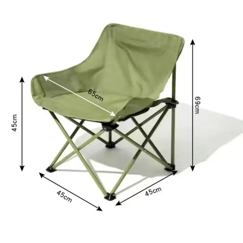 Customize green Moon Chair Folding Outdoor Chair Camping beach Chair for hiking camping