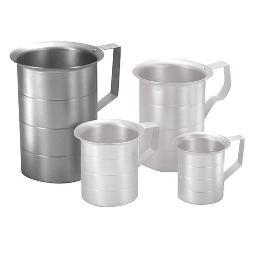 Central Restaurant GM-4-A Value Aluminum Measuring Cup - 4 Qt. Capacity