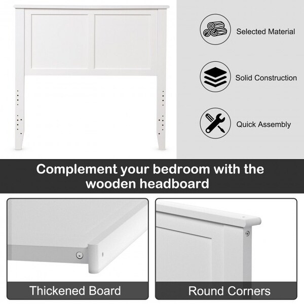 Headboard with Pre-drilled Holes and Height Adjustment - - 36068998