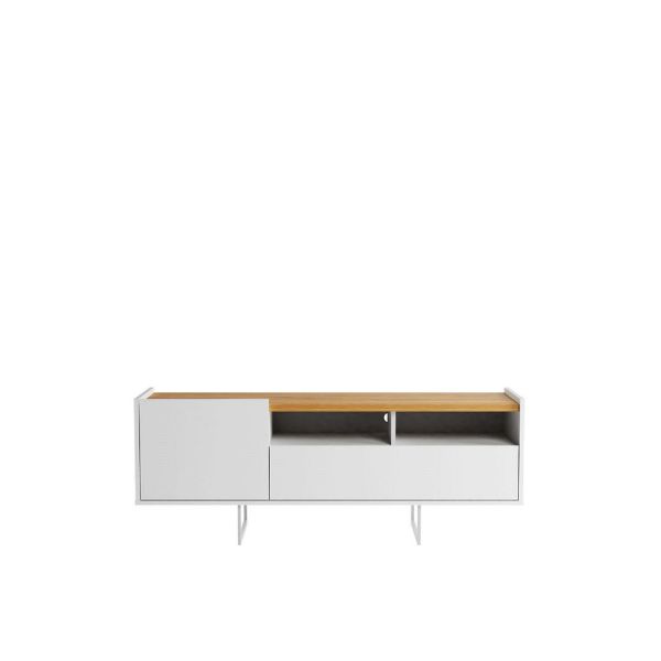 Winston 53.14 TV Stand in White and Cinnamon