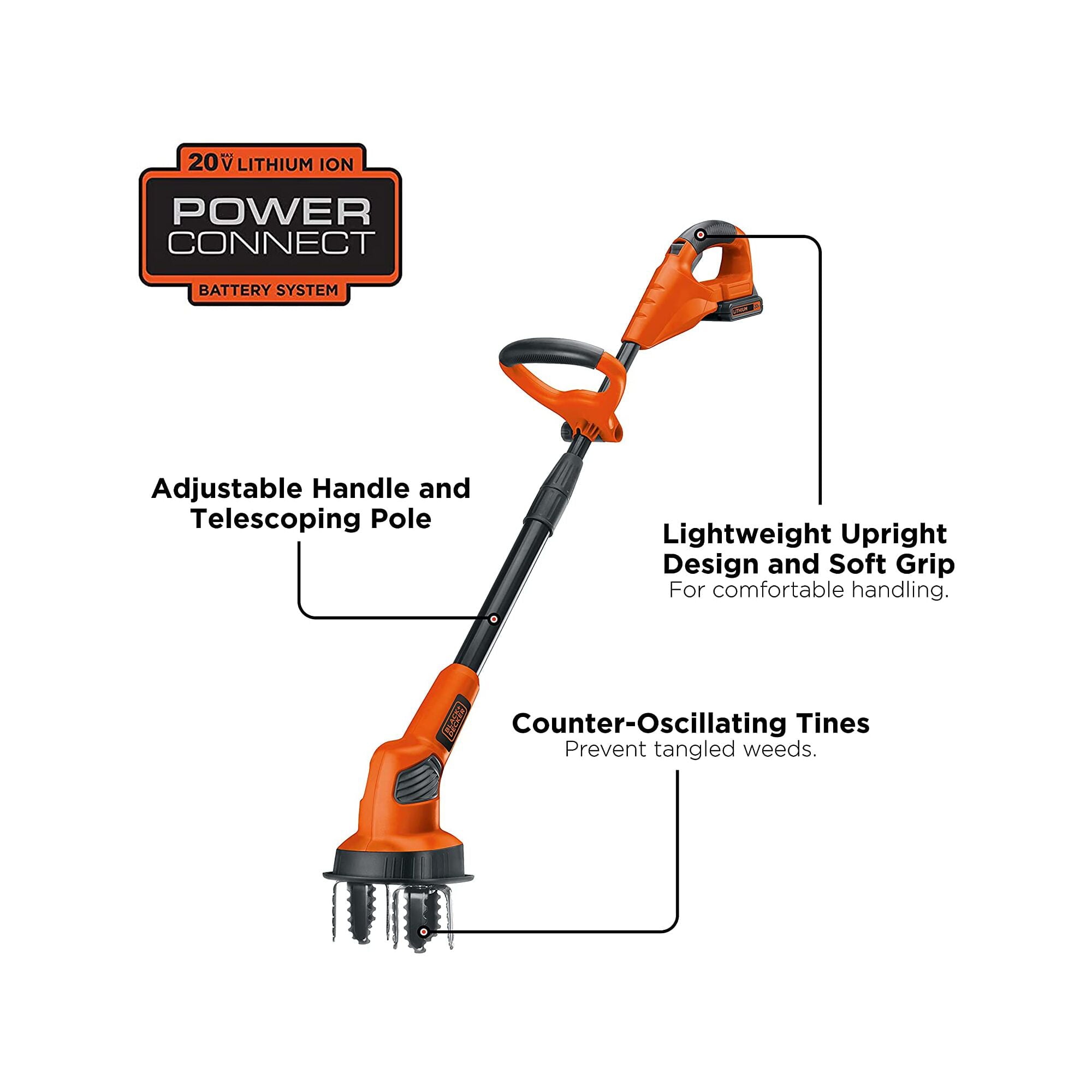 Black+Decker Lgc120 - 20V Max Lithium Garden Cultivator