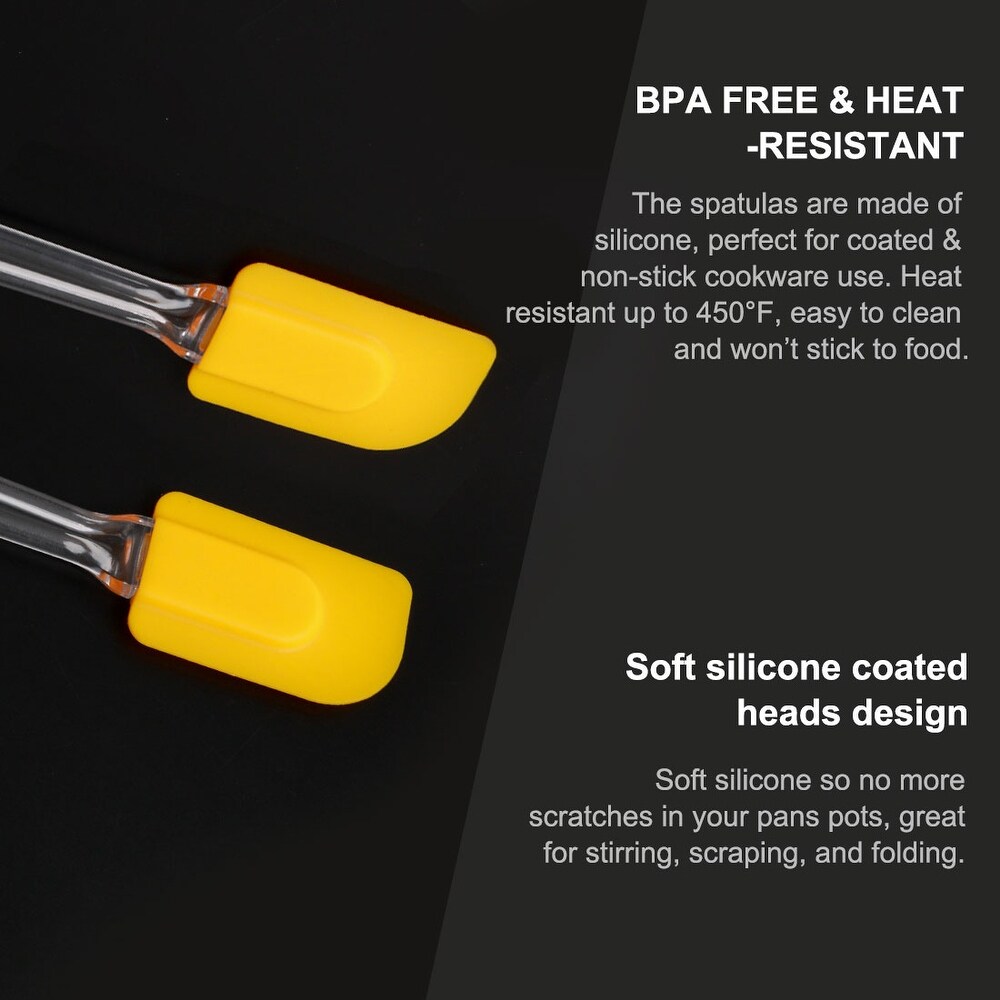 2pcs Flexible Silicone Spatula Heat Resistant Non Stick Cooking   9.6\