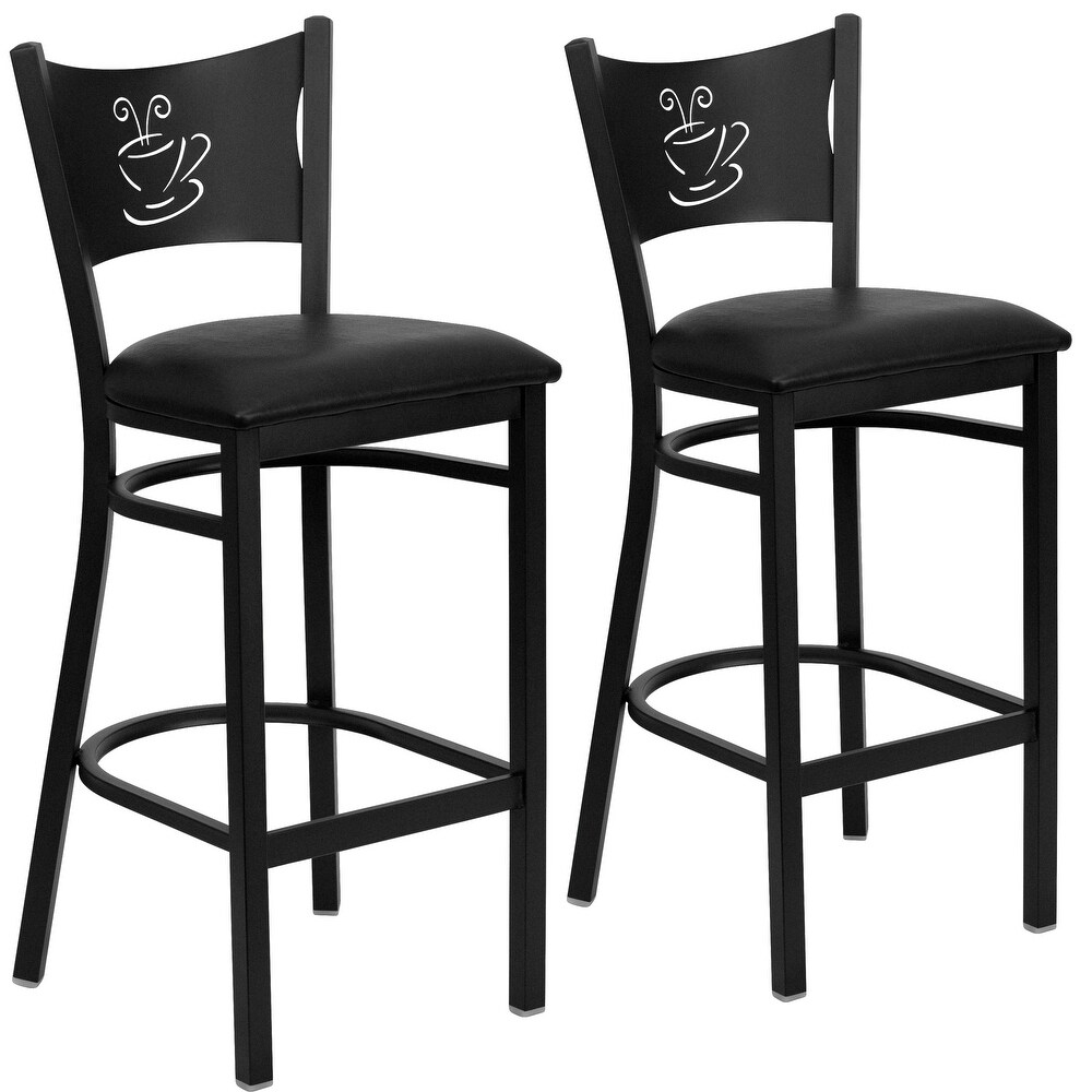 2 Pk. Coffee Back Metal Restaurant Barstool   18.25\