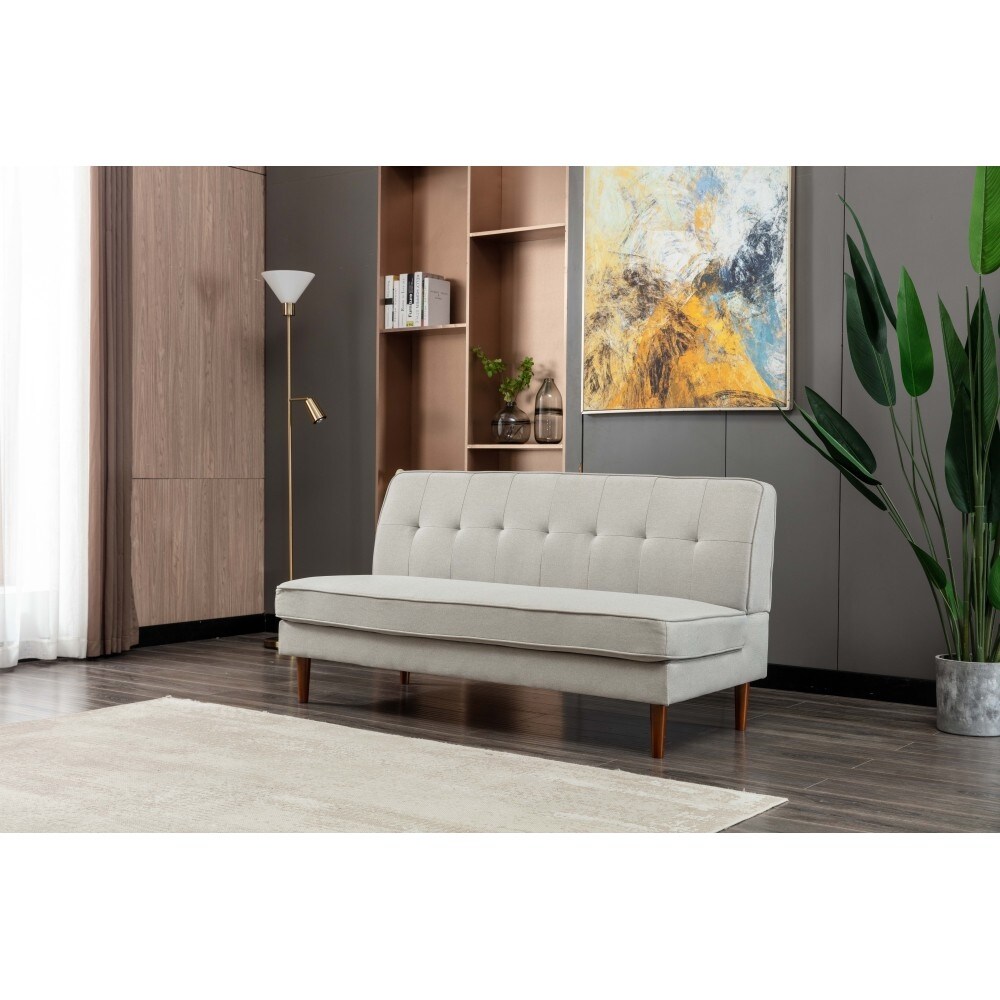 Modern Upholstery Sofa Bed with Wood Legs