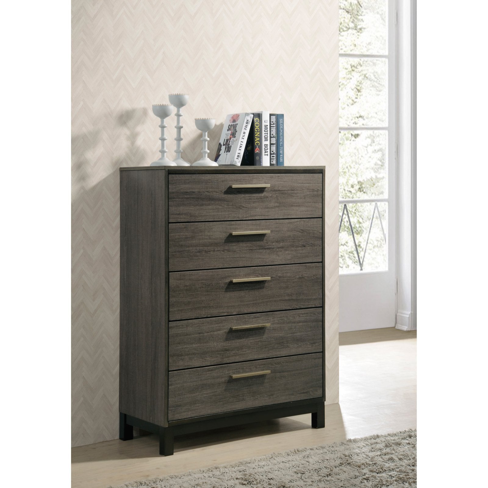 Roundhill Furniture Ioana 5 Drawer Chest