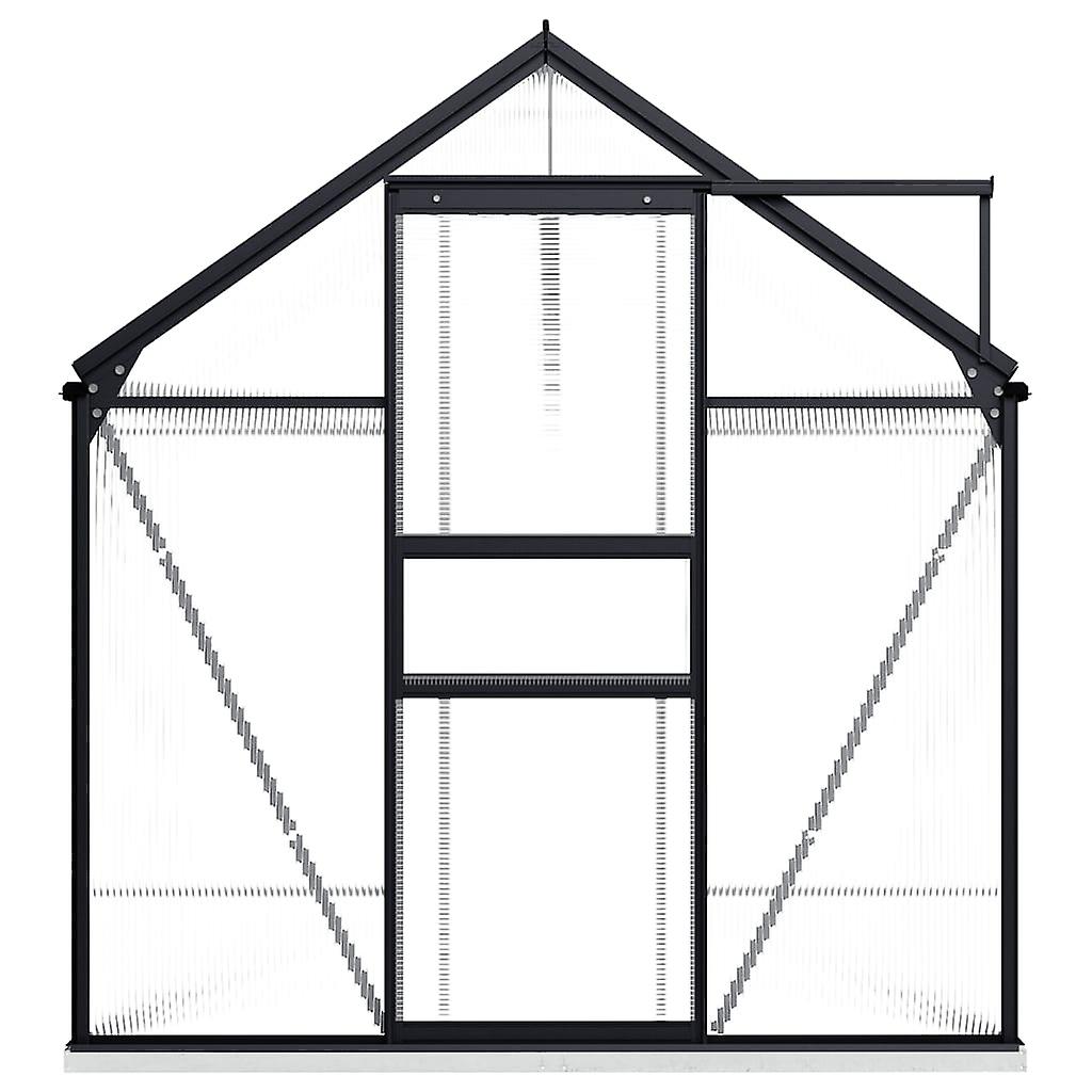 Greenhouse With Base Frame Anthracite Aluminium 5.89 M