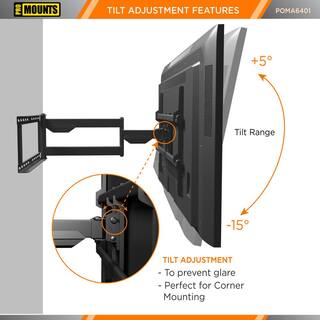 ProMounts Outdoor TV Mount Weatherproof for 32 in. to 75 in. Tvs Full Motion Articulating TV Wall Mount POMA6401