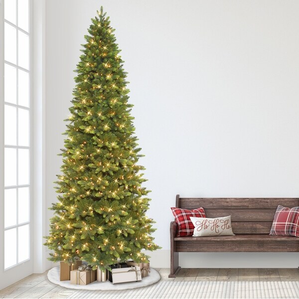 Puleo International 9 ft. Prelit Slim Westford Spruce Artificial Christmas Tree