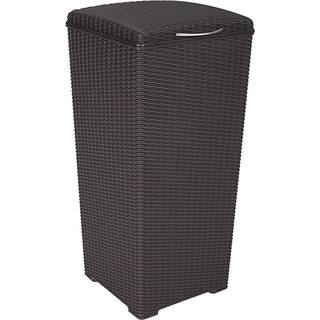 30 Gal. Brown Polypropylene Large Outdoor Trash Can Suitable For Backyard Custody Terrace and Kitchen B00Z04WRBG