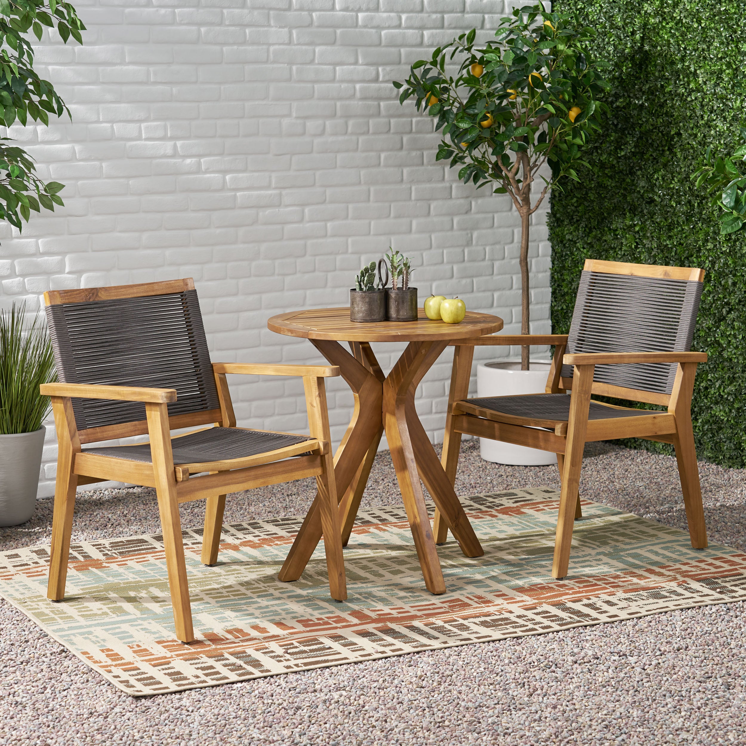 Specter Outdoor Acacia Wood Bistro Set