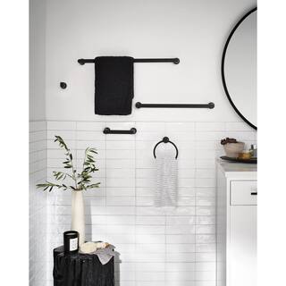 MOEN Genta 18 in. Towel Bar in Matte Black BH3618BL