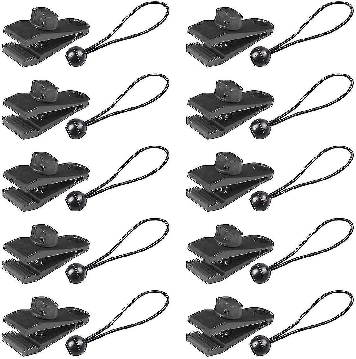 20 Sets Of Tarp Clip Kits， Heavy Duty Locking Clip， Tent Clip With Spherical