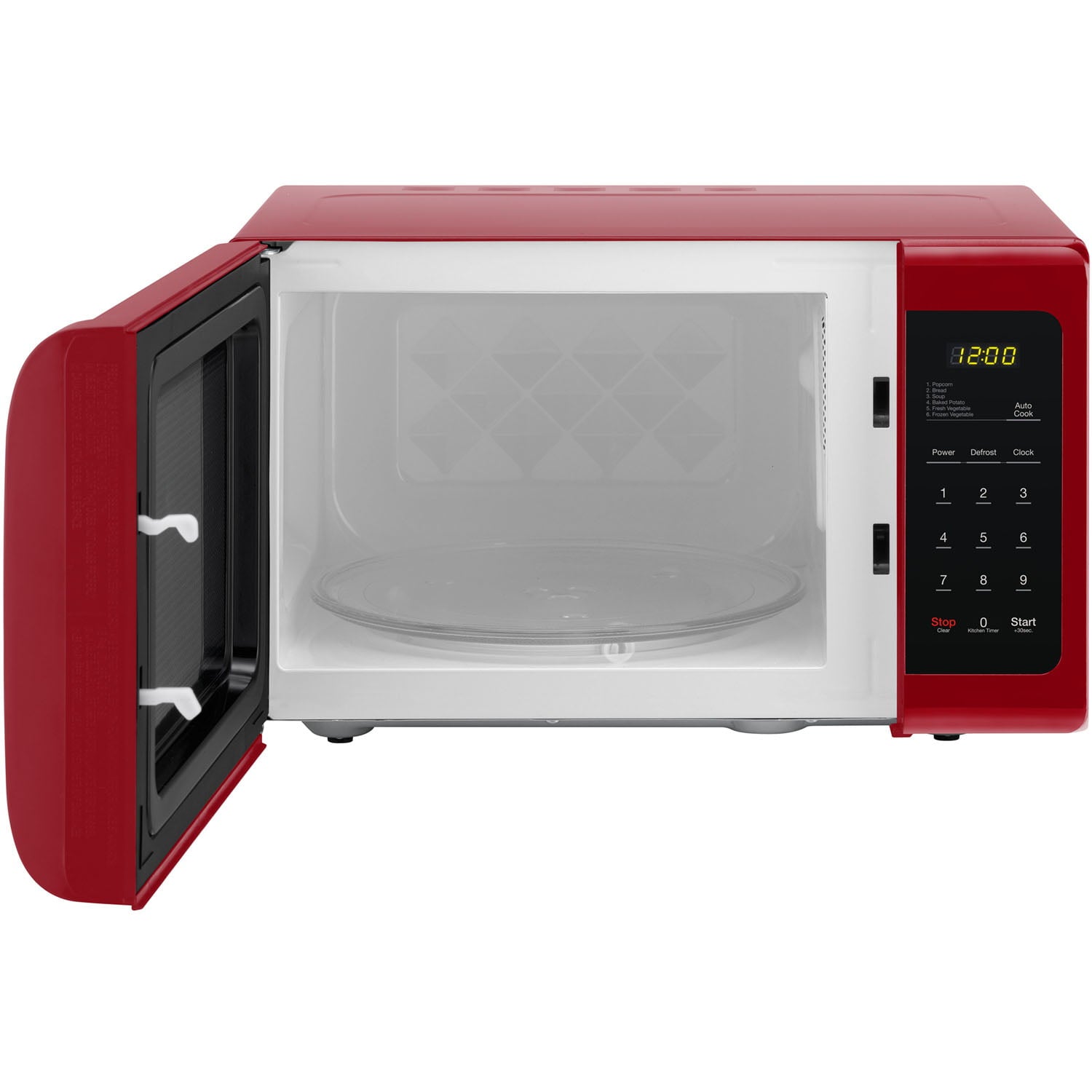 0.9 Cu Ft Countertop 900 Watt Digital Touch - Red