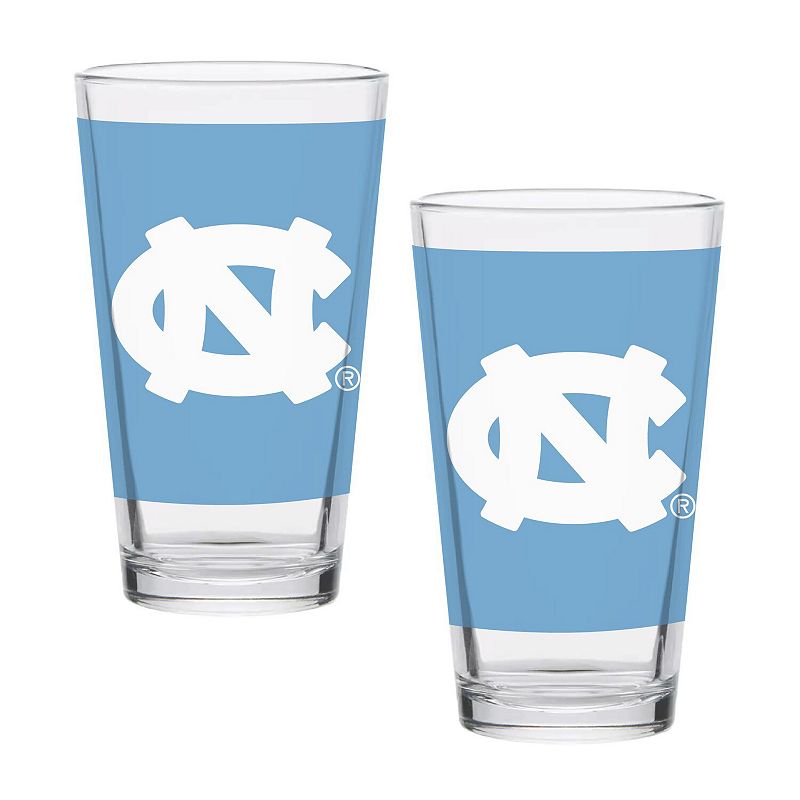 North Carolina Tar Heels Two-Pack Knockout 16oz. Pint Glass Set