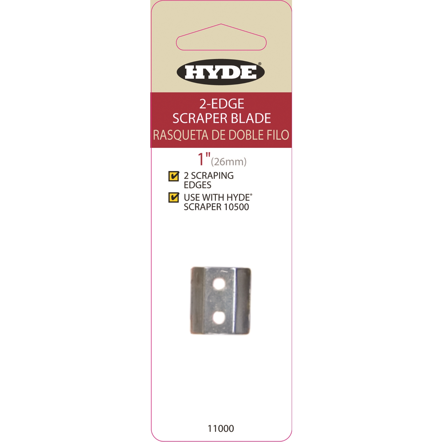 Hyde 1 in. W High Carbon Steel Double Edge Scraper Blade