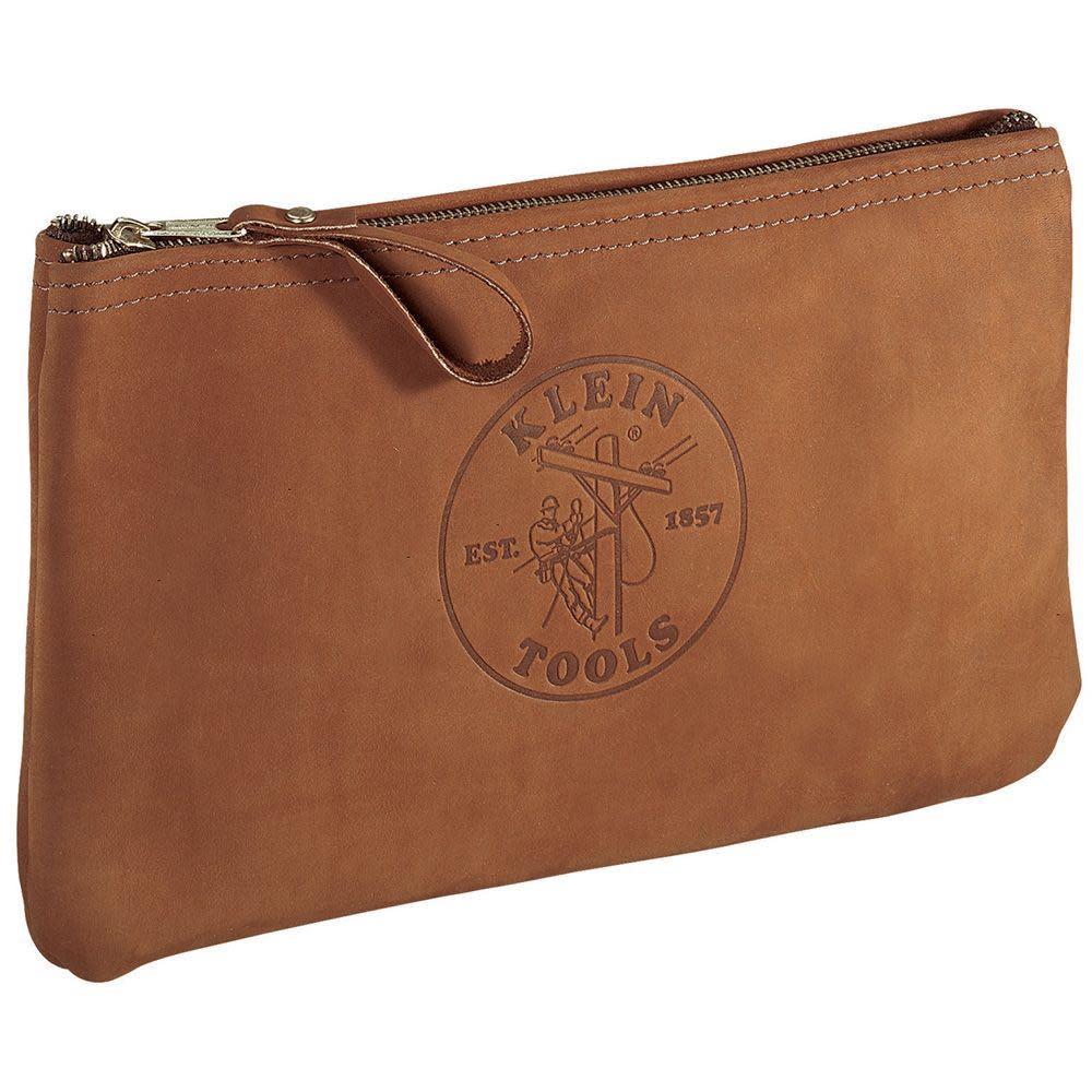 Top-Grain Leather Zipper Bag