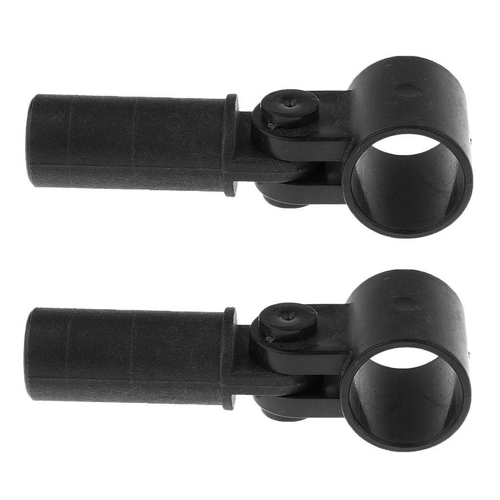 2Pcs Black Boat Bimini Top Activity Connectors Fasteners