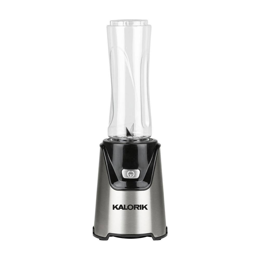 KALORIK Single Speed Stainless Steel Personal Blender with 2-20 oz. Tritan Bottles BL 46505 SS