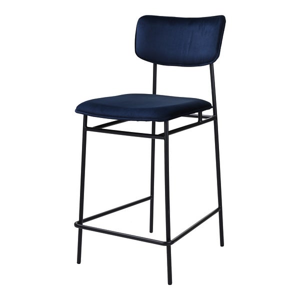 Aurelle Home Sally Modern Iron Frame Upholstered Counter Stool