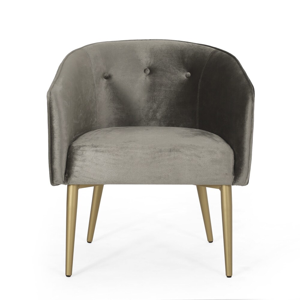 Deshler Modern Glam Tufted Velvet Dining Chair by Christopher Knight Home   27.50\