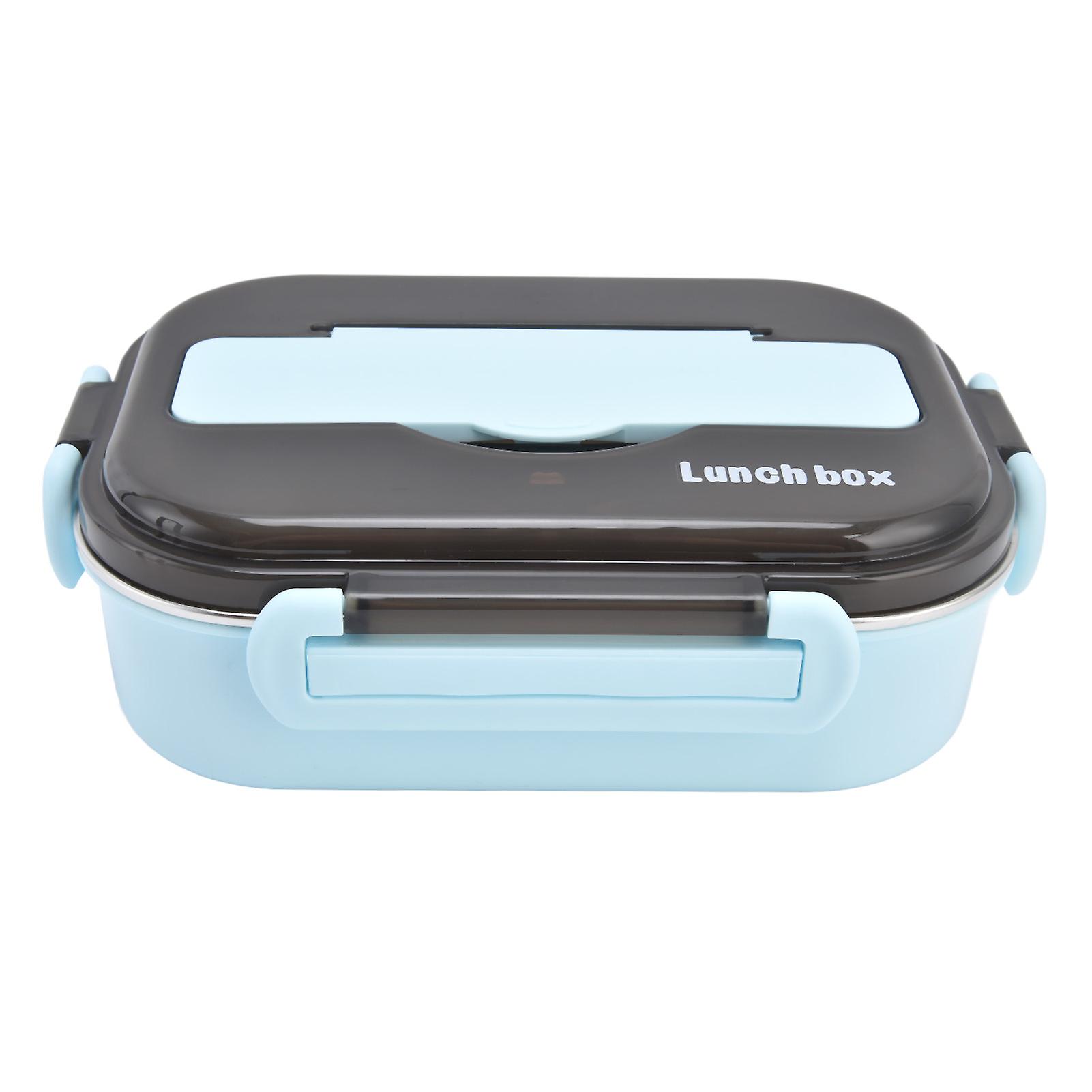 1l Bento Box 304 Stainless Steel Compartment Leak Proof Portable Thermal Lunch Box With Chopsticks Spoon For Picnicblue