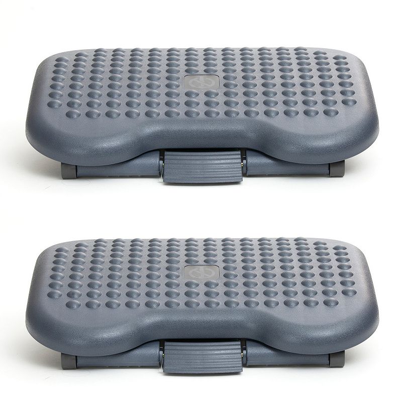 Mind Reader 2 Pack Adjustable Height Ergonomic Foot Rest