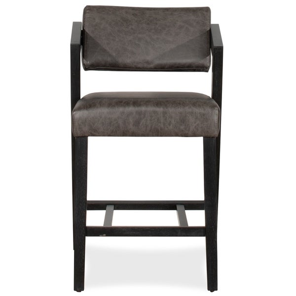 Strick and Bolton Kendrick Black-washed Fabric/ Wood Counter Stool