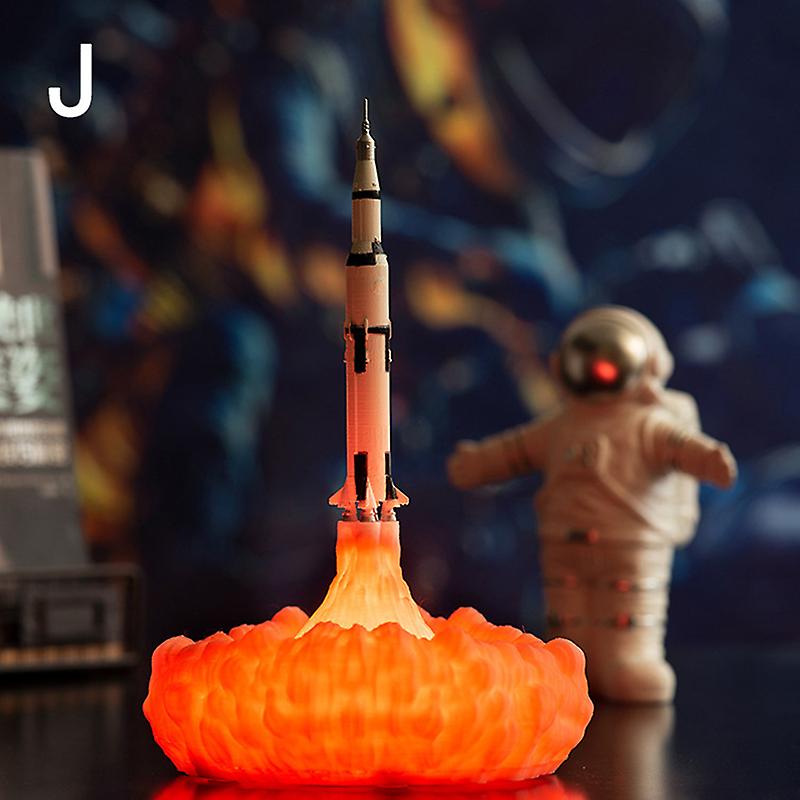 3d Print Rocket Shape Lamp Space Shuttle Lamp Usb Rechargeable Night Light For Rocket Lovers New